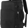 Black Hanples 16 Inch Laptop Backpack with iPad Compartment, Unisex Design for Air Travel