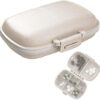 Compact Beige Pill Box with 8 Compartments, Portable Travel Pill Organizer for Pocket Purse, Small Medicine Vitamin Container