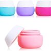Gemice Silicone Cream Jars: Leak-proof Travel Containers for Toiletries – TSA Approved (4 Pieces)