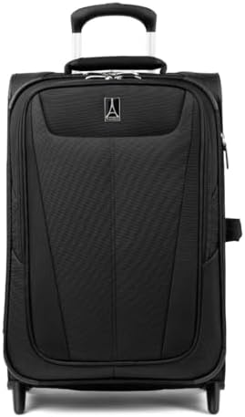 Lightweight Black Carry On Luggage for Men and Women – Travelpro Maxlite 5 Softside Expandable Upright 2 Wheel, 22-Inch