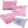 Luxury Nenolix 3 in 1 Travel Blanket Pillow Set with 350 GSM