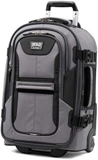 Travelpro Bold Softside Expandable 22-Inch Carry on Rollaboard Luggage in Grey/Black