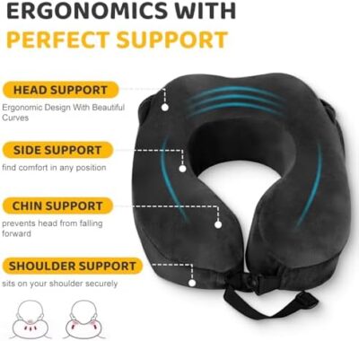 The Must-Have Travel Accessory: Flywish Neck Pillow with Hood for Adults