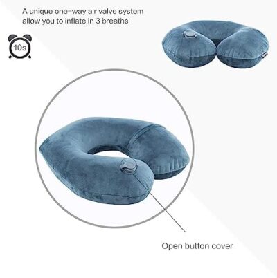 Keemall Inflatable Neck Pillow: Perfect for Traveling by Plane, Train, or Car
