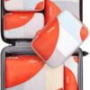 OlarHike 6-Piece Set of Travel Packing Cubes in Various Sizes – Large, Medium, Small, Slim – Luggage Organizer Bags for Travel Essentials, Carry-on Suitcase Cubes in Orange
