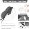 100% Pure Memory Foam Neck Pillow for Airplane Travel by wowpower