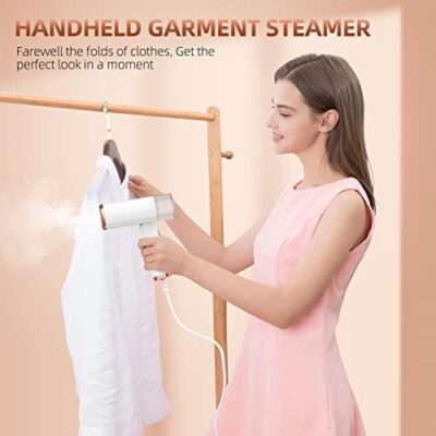 1200W Portable Steamer for Clothes with Fast Heat-up and 120ml Water Tank – Perfect Wrinkle Remover for Home & Travel (120V Only, Not Compatible with Europe)