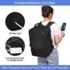 40L Sinaliy Large Travel Backpack: Flight Approved Carry On Backpack for Women and Men, Waterproof with 17 Inch Laptop Compartment, College Bookbag