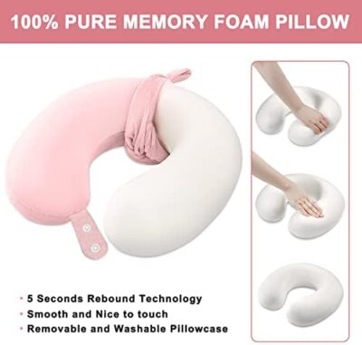 Experience Comfort on Your Next Flight with the Urnexttour Memory Foam Travel Pillow