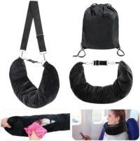 VinBee Stuffable Travel Pillow with Clothes Storage Bag