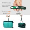 SHANJE High Precision Digital Hanging Luggage Scale for Suitcases – 110 Lbs/50kg Travel Accessories (Green)