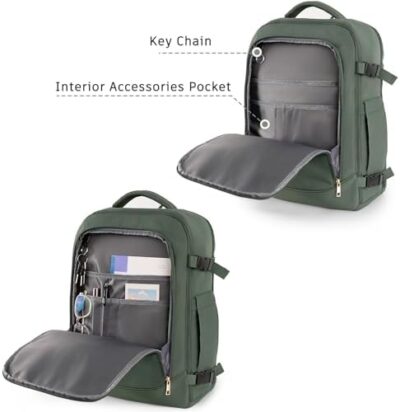 Peacock Green 40L Rinlist Carry on Backpack: Flight-Approved Travel Companion