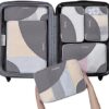 OlarHike 6-Piece Set of Travel Packing Cubes in Grey – Includes 4 Various Sizes for Luggage Organization and Carry-On Suitcase Essentials