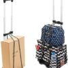 Strong and Compact Mount-It! Folding Luggage Cart with Wheels – Holds 77 Pounds, Perfect for Carrying Boxes and Backpacks Smoothly