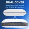 BlazeBeam Memory Foam Pillow – Dual-Cover Bed Pillows for Enhanced Comfort