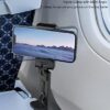 MiiKARE Airplane Travel Essentials: Handsfree Phone Holder with 360 Degree Rotation for Desk, Tray Table, and Flying