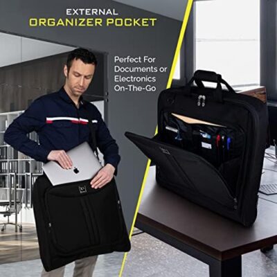 ZEGUR Suit Carry On Garment Bag: Perfect for Travel & Business Trips, With Shoulder Strap Included