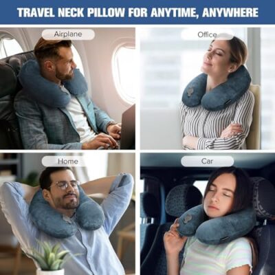 Travel Comfort with the Rewondah Inflatable Pillow for Airplane Sleeping