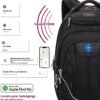 Black Swissdigital Design Terabyte TSA Laptop Backpack for Men with USB Charging Port, Apple Find My Network, and Large Capacity for Business Travel (J16BTFB-41)