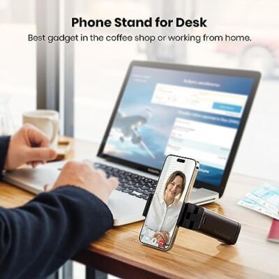 Portable and Foldable 4 in 1 Rotating Desk Phone Holder and Mount for Home, Office, and Travel by Klealook