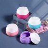Gemice Silicone Cream Jars: Leak-proof Travel Containers for Toiletries – TSA Approved (4 Pieces)
