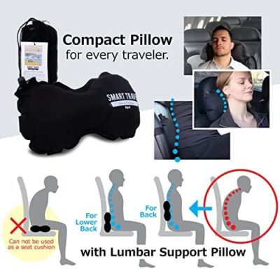 Inflatable Lumbar Travel Pillow – A Smart Option for Airplane Travel by SmartTravel