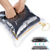 10 Pack of Blue Compression Bags for Travel – Space Saver Bags, No Vacuum or Pump Needed – Vacuum Storage Bags for Travel Essentials and Home Organization