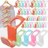50PCS Space Saving Hanger Extender Hooks for Plastic, Velvet, Wooden, Wire, and Heavy Duty Hangers – Closet Organizer and Clothes Hanger Connector Hooks