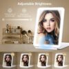 Portable Ultra Slim Lighted Makeup Mirror for Travel, Vanity with 80 LEDs, 3 Color Light, 2000mAh Rechargeable Battery – A Travel Essential