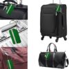 Ovener 5PACK Green Aluminum Luggage Tag Holders for Travel Baggage Identification