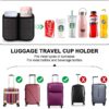 Convenient Luggage Cup Holder for Travelers – Accmor Universal Suitcase Beverage Caddy, Hands-Free Drink Holder – Perfect Gift for Flight Attendants