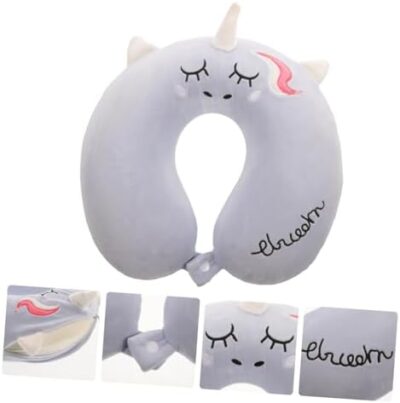 2-Pack of Unicorn U-Shaped Travel Pillows for Airplane