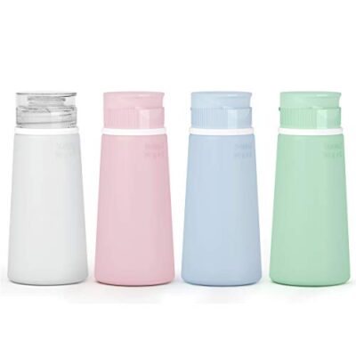 Valourgo TSA Approved Travel Bottles for Toiletries – BPA Free, Leak Proof, Refillable Containers for Shampoo, Lotion, and Soap – Ideal for Travel, Gym, Outdoor, and Household Use – Available in Pink, White, Blue, and Green