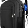 Large Black Travel Backpack with TSA Approved Laptop Compartment for Men, Fits 17.3 Inch Computer, Ideal for Business, College, and Weekends
