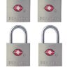 4 Pack of Master Lock TSA Approved Luggage Locks with Key for Backpacks, Bags, and Luggage – 4683Q Brass