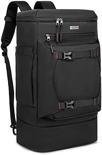 40L Extra Large Asenlin Hiking Backpack – Water Resistant for Casual Daypack and Gym – Black – Suitable for Women and Men – 18 Inch Carry on Backpack