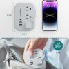 Compact USB Travel Power Strip with 3 Outlets, 3 USB Ports, and 5 Ft Extension Cord – Perfect for Cruise, Travel, Home, and Dorm Use