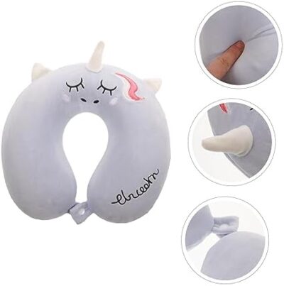 2-Pack of Unicorn U-Shaped Travel Pillows for Airplane