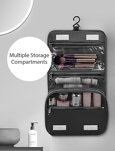 DIMJ Packing Cubes with Toiletry Bag – Organize Your Travel Essentials in Black Carry-On Luggage Cubes for Clothes, Shoes, Underwear, Cosmetics, and More