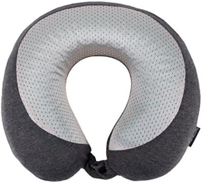 Charcoal Travelon Neck Pillow with Cooling Gel
