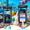 Waterproof Phone Case for iPhone 15 14 13 12 Pro Max XS Samsung, IPX8 Cellphone Dry Bag Beach Essentials 2Pack-8.3″ by Hiearcool