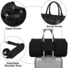 Modoker Black Waterproof Carry On Garment Bag – 2 in 1 Women’s Convertible Garment Duffel Bag for Travel, Hanging Suitcase Suit Travel Luggage Bag