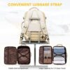 40L Women’s Lovevook Carry on Backpack: Airline Approved, Waterproof, TSA Travel 17inch Laptop Daypack with Anti-theft Pocket for Business Trip College Weekender in Beige