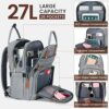 Unisex Anti-theft Laptop Backpack by LOVEVOOK, Suitable for Work, Travel, and College, with Lock and 15.6 Inch Laptop Compartment, Grey